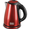 Black+Decker BXKE1801IN 2500-Watt 1.8-L Stainless Steel Electric Kettle | 360 Cordless Convenience | 2-Year Warranty (Red)